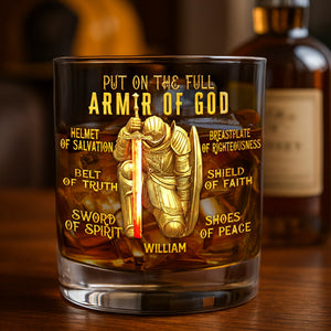 Kneeling Knight & Jesus Round Glass - Personalized Gifts For Christian Glass 01HUTI041225 - Glass - GoDuckee