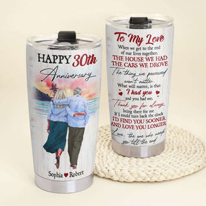 To My Love, Gift For Couple, Personalized Tumbler, Old Couple Tumbler, Anniversary Gift - Tumbler Cup - GoDuckee