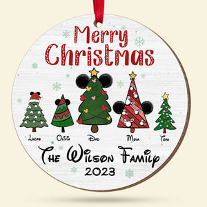 Merry Christmas, Gift For Family, Personalized Wood Ornament, Christmas Tree Ornament, Christmas Gift 01HTTI061123 - Ornament - GoDuckee