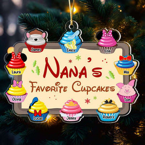 Family's Favorite Cupcakes, Gift For Family, Personalized Acrylic Ornament, Cupcake Kids Ornament, Christmas Gift 04OHTI261023 - Ornament - GoDuckee
