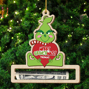 Merry Christmas, Gift For Family, Personalized Wood Ornament, Money Holder Ornament, Christmas Gift 01HUTI211123 - Ornament - GoDuckee