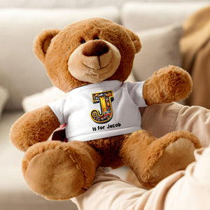 Custom Alphabet Gifts For Kids Bear With Shirt Firefighter Letter 04xqti140225 - Bear - GoDuckee