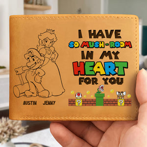 Personalized Gifts For Couple PU Leather Wallet, So Mush Room In My Heart 02tgti281224 - Leather Wallet - GoDuckee