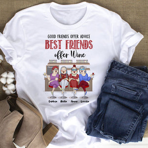 Best Friends Offer Wine, Personalized Shirt, Gifts For Best Friend - Shirts - GoDuckee