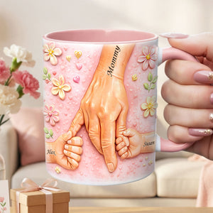 Hold Hand Coffee Accent Mug - Personalized Gifts For Mother's Day 01huti090126 - Coffee Mug - GoDuckee