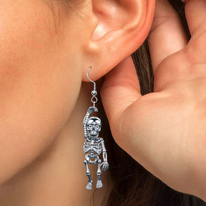 Funny Tired Skeleton Earrings - Personalized Gifts For Exhausted Humans 04qhti240625 - Earrings - GoDuckee