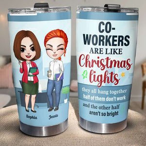 Best Co-Workers, Coworkers Are Like Warm Flames, Personalized Tumbler, Gifts For Co-Workers - Tumbler Cup - GoDuckee