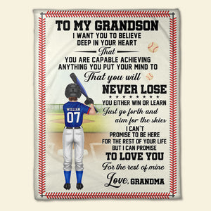 I Want You To Believe Deep In Your Heart, Gift For Baseball Lover, Personalized Blanket, Family Baseball Blanket - Blanket - GoDuckee