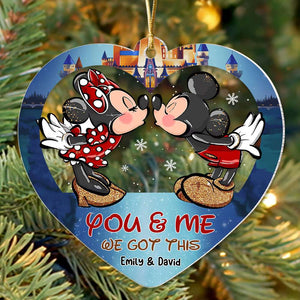 You & Me, We Got This, Couple Gift, Personalized Acrylic Ornament, Mouse Couple Ornament, Christmas Gift 01NATI181023 - Ornament - GoDuckee
