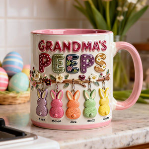 Grandma Peep Easter Accent Mug - Personalized Gifts For Grandma 01nati300126 - Coffee Mug - GoDuckee