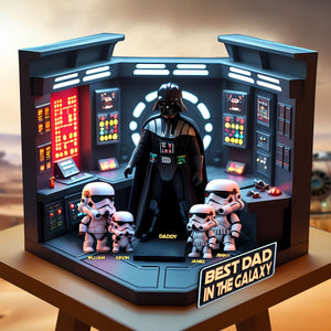 Personalized Gifts For Dad Plaque Best Dad In The Galaxy 04xqti120425 - Shaped Plaques - GoDuckee