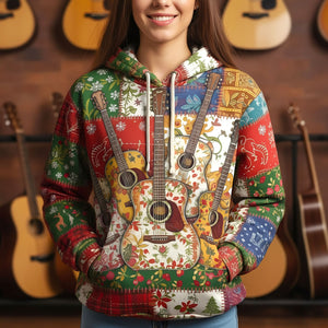 Guitar 3D Hoodie - Personalized Gifts For Guitar Lovers 03TGTI181125 - AOP Products - GoDuckee