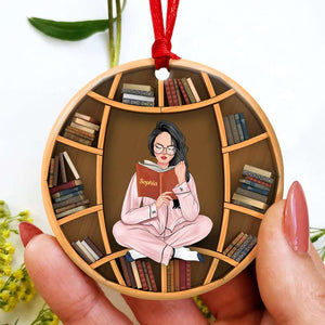 Girl Book Lovers, Personalized Ornament, Gifts For Book Lover - Ornament - GoDuckee