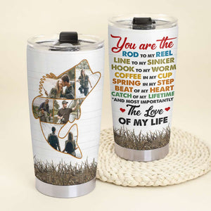 You Are The Rod To My Reel, Personalized The Love Of My Life Tumbler, Upload Photo Tumbler - Tumbler Cup - GoDuckee