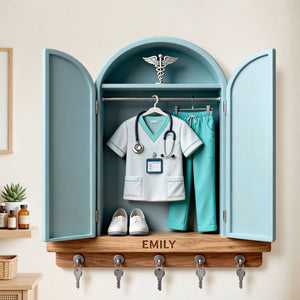 Nurse Uniform Key Hanger - Personalized Gifts For Nurse 03toti171225 - Wood Sign - GoDuckee