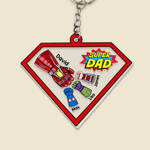 Strong Dad Personalized Keychain -02QHTI260523HA - Keychains - GoDuckee