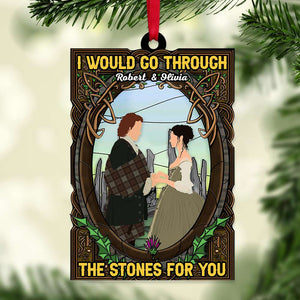 I Would Go Through For You, Couple Gift, Personalized Acrylic Ornament, Book Lover Couple Ornament, Christmas Gift 01HUTI200923 - Ornament - GoDuckee