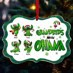 Gift For Family, Personalized Acrylic Ornament, Green Alien Kids Ornament, Christmas Gift 01OHTI191023 - Ornament - GoDuckee