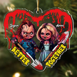 Better Together, Couple Gift, Personalized Acrylic Ornament, Horror Couple Ornament, Christmas Gift 06OHTI251023 - Ornament - GoDuckee