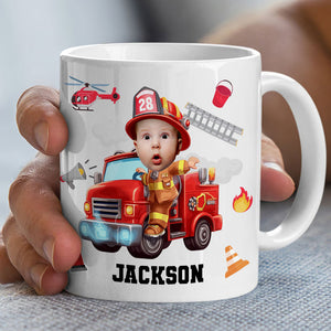 Custom Photo Gifts For Kid Firefighter Coffee Mug 05ohti061224 - Coffee Mug - GoDuckee