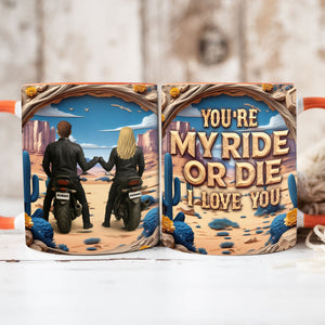 Motorbike Couple Mug - Personalized Gifts For Couple 03tgti260525 - Coffee Mug - GoDuckee