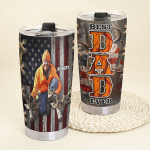 Best Dad Ever, Custom Hunting Dad Tumbler, Father's Day Gift, Gift For Hunting Lovers - Tumbler Cup - GoDuckee