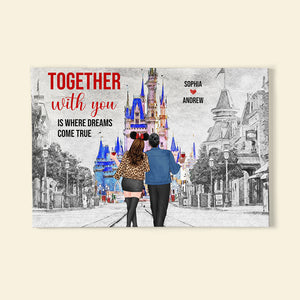 Together With You Is Where Dreams Come True, 01DNDT300323HH Personalized Canvas Poster, Gifts For Couple - Poster & Canvas - GoDuckee