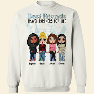 Best Friends Travel Partners For Life, Personalized Shirt, Gifts For Best Friends - Shirts - GoDuckee