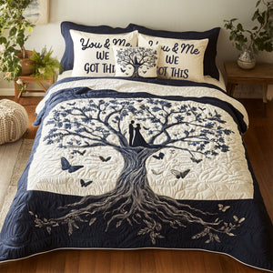 Tree Couple Quilt Bedding Set - Gifts For Couple 03tgti140725 - Blanket - GoDuckee