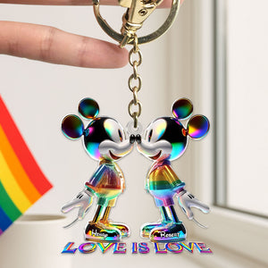 LGBT Mouse Couple Keychain - Personalized Gifts For Couple 03tgti270525 - Keychains - GoDuckee