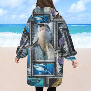 Personalized Gift For Shark Lover Oversized Hoodie 07ACTI211224 - AOP Products - GoDuckee