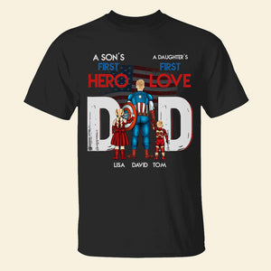 We Love Dad, Gift For Hero Dad 01DTDT270423TM Personalized Shirt Hoodie Sweatshirt - Shirts - GoDuckee