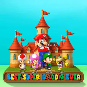 Personalized Gifts For Dad Acrylic Plaque Best Super Dad Ever 032OHTI110425 - Shaped Plaques - GoDuckee