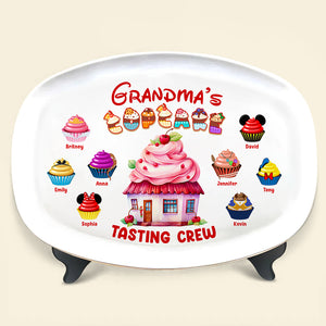 Family Cupcake Tasting Crew, Personalized Resin Plate, Gifts For Family - Resin Plate - GoDuckee