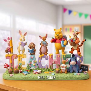 Cute Teacher Plaque - Personalized Gifts For Teacher 03nati190625 - Shaped Plaques - GoDuckee