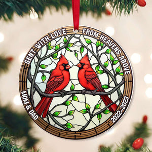 I Will Always Be With You, Gift For Family, Personalized Acrylic Ornament, Bird Suncatcher Ornament, Christmas Gift - Ornament - GoDuckee