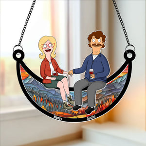 Personalized Gifts For Couple Window Hanging Suncatcher Ornament 02OHTI100225PA - Ornament - GoDuckee