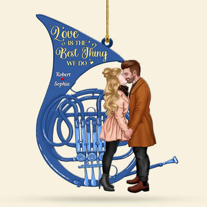 Love Is The Best Thing We Do Acrylic Custom Shape Ornament, Couple, Christmas Gift 04htti231123pa - Ornament - GoDuckee