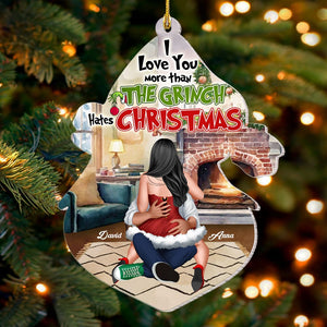 I Love You-Personalized Acrylic Ornament- Gift For Him/ Gift For Her- Christmas Gift- Couple Ornament - Ornament - GoDuckee