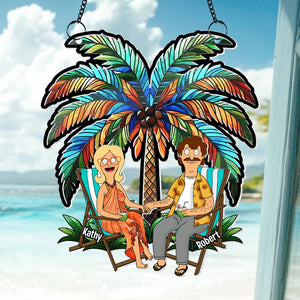Personalized Gifts For Couple Suncatcher Ornament 01xqti100225pa - Ornament - GoDuckee
