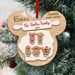 Happily Ever After-Personalized 3 Layered Wooden Ornament-Gift For Family- Family Ornament-PW-04htdt261023 - Ornament - GoDuckee