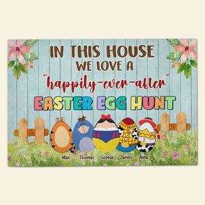 Personalized Gifts For Family Doormat Easter Egg Hunt 01HTTI200224 - Doormats - GoDuckee