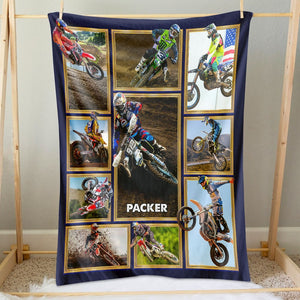 Custom Photo Gifts For Motocross Lover Blanket 021qhti030125 - Blanket - GoDuckee