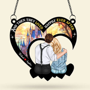 Personalized Gifts For Couple Suncatcher Window Hanging Ornament 01HTTI240524TM - Ornaments - GoDuckee