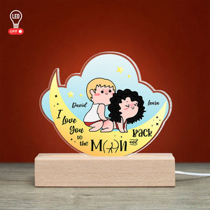 Couple, I Love You To The Moon And Back, Personalized Led Light, Couple Gifts, 05OHTI280723HH - Led Night Light - GoDuckee