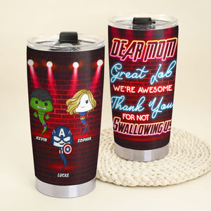 Personalized Gifts For Mother Tumbler Dear Mom Great Job 05OHTI290324HA - Tumbler Cups - GoDuckee