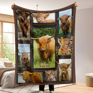Personalized Gifts For Highland Cow Lovers Blanket 021qhti311224 - Blanket - GoDuckee