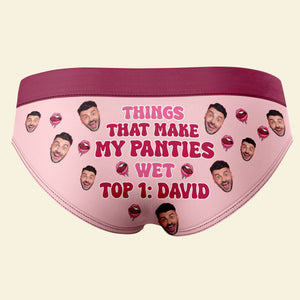 Personalized Gifts For Couples Briefs My Panties Wet - Boxers & Briefs - GoDuckee