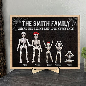Personalized Gifts For Family Wood Sign Where Life Begins And Love Never Ends 04OHTI020224 - Wood Signs - GoDuckee