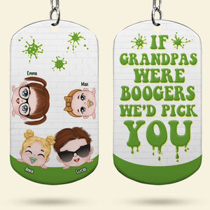 Personalized Gifts For Parents & Grandparents Keychain If Grandpas were Boogers We'd Pick You 03KATI250124HH - Keychains - GoDuckee
